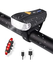 MUBYTREE Faro Bici Faro Bicicletta LED Anteriore Ricaricabile USB Luce Regolabile 4 modalità Impermeabile IPX6 Batteria Litio