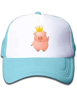 Cartoon Pig Baby-Boy Cool Flat Hat Adjustable Baseball Caps