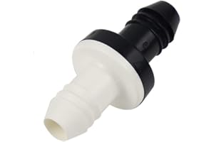 BBTUS 3/8" 10mm Inline vacuum Barbed Check Valve,1Pcs/ 2Pcs /5Pcs ABS One Way Water Non-Return Breather Check Valve for Fuel Gas Liquid Air（1)