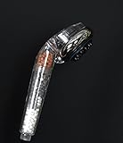 HealthyLifeStyle! Deluxe Edition Ionic Germanium Handheld Filtration Showerhead for Dry Skin & Hair - Rotating Showerhead With 8 High to Low Water Pressure Options; Water Savings