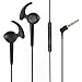 Headphones, Wotmic Line Control Stereo Clear Sound Sports Earphones with Built-in Microphone Cable Clip Included Black