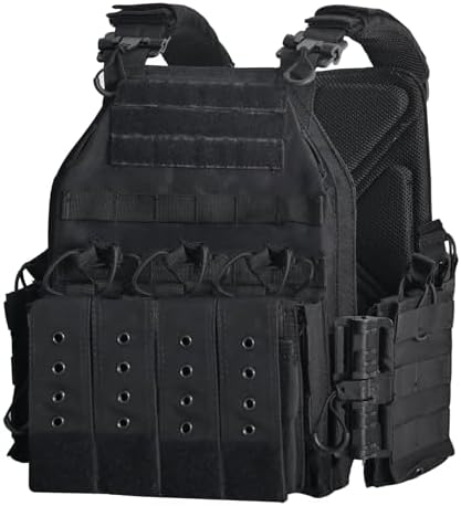Amazon.com: SUMSEEK Tactical Vest with 4 Mag Pouches,1000D Nylon