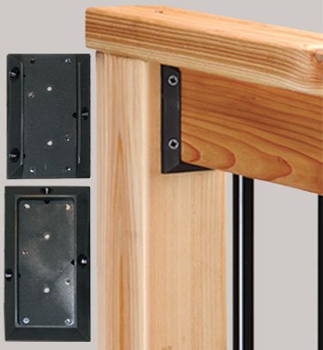 Railing Connectors by DECKORATORS Black 2/pk [CAPITOL CITY LUMBER]