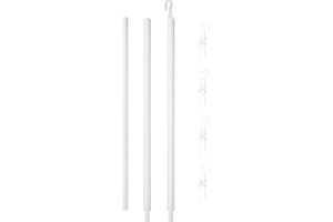 Fkereg 35 Inch Long Blind Wand Replacement with 5 Hook, 1 Pcs White Blind Sticks to Open Blinds, Vertical Blind Rod Replaceme