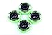 8-pack, Cougar Inline Skate/Rollerblade Wheels (Lime Green, 76mm)
