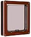 Cat Mate Large 4-Way Cat Door for Large Cats and Small Dogs with Magnetic Catch and Durable, Rigid Flap - Brown