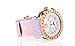 Mulco Ladies Nuit Lace XL Swiss Quartz Multifunctional Movement Women's Watch, 42mm Case With Mother of Pearl and Rose Gold Accents, Pink Silicone Band