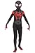 CHECKIN Toddler Kids Spider Verse Miles Morales Gwen Jumpsuit Bodysuit Black Spider Boy Tights Costume (Child L/120-130CM, Miles Morales)