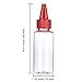 Bememo 12 Pack Tip Applicator Bottle Plastic Squeeze Bottle with Red Tip Caps, 1.35 Ounce