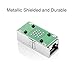 RJ45 Coupler, 6 Pack in Line Coupler Cat7 Cat6 Cat5e Ethernet Cable Extender Adapter Female to Female Ethernet Cable Coupler (Black-6 Pack)