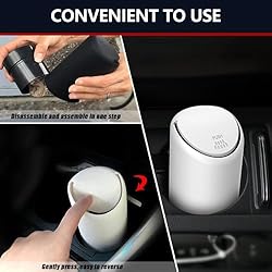 UGSHY 1 PC Car Trash Can with Lid, 2.5" x