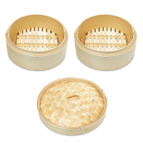 3 Premium+Bamboo+Steamer+EXTRA+DEPTH