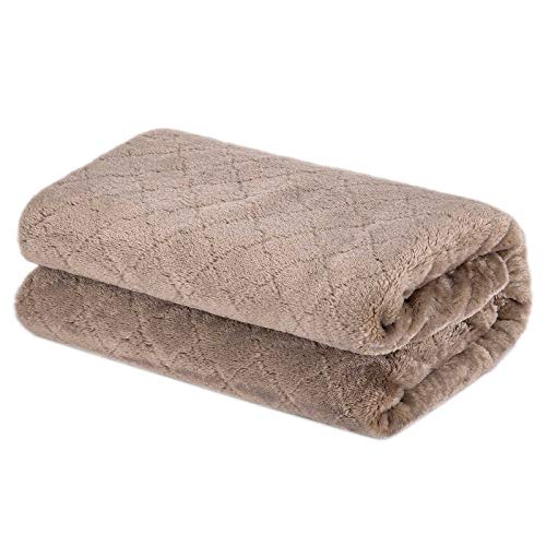 Baby Blanket or Pet Blanket, Comfy Soft Warm Blankets for Baby Girls and Boys, Dog and Cat, Plush Fleece Throw Blankets for Sofa, Couch, Travel and Camping (Grid 28\