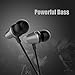 In Ear Earphones, USTEK EX-537 Earbuds Wired Headphones Compatible with All 3.5mm Enable Devices Color Black