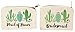 Bridal Shower Makeup Bag - 5-Pack Canvas Cosmetic Pouches for Wedding Favors, Bachelorette Party Gifts, Accessories, Cactus Design, 7.2 x 4.7 Inches