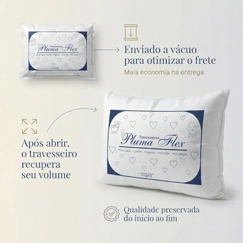 Kit 4 Travesseiros Premium Extra Macio Antialérgico Lavável e Antimofo Conforto para Dormir