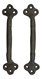 Rustic Cast Iron Gate Door Handle Pull Set of Two