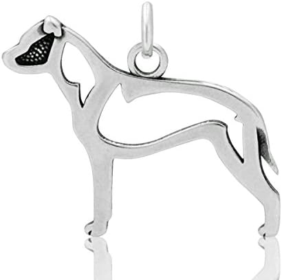 Sterling Silver American Staffordshire Terrier Pendant, Pit Bull Body
