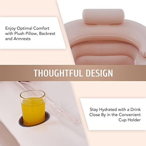COZ Inflatable Bathtub with Electric Air Pump and Bath Pillow Headrest