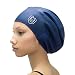 SOUL CAP XL - Extra Large Swimming Cap - Designed for Long Hair, Dreadlocks, Weaves, Hair Extensions, Braids, Curls & Afros - Women & Men - Premium Silicone (Navy)
