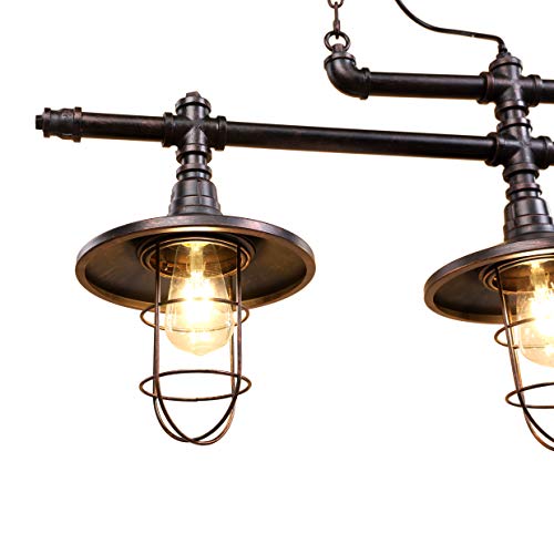 Lika 3-Light Pendant Light 40'' Barn Farmhouse Industrial Bronze Black Kitchen Island Light Fixtures for Dining Room, Bedroom, Farmhouse, Pool Table - Thumbnail 6