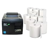 Star Micronics TSP 143IIU Receipt Printer Productivity Bundle - Easy to Use - USB Printer - Dark Gray - Compatible with Square Stand - Includes Ten (10) Rolls of Receipt Paper