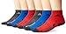 adidas Kids-Boy's/Girl's Cushioned Quarter Socks (6-Pair), Scarlet/Onix/Blue/Onix-Black Marl/Light Onix/Black, Large