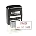 ExcelMark Paid - Self-Inking Rubber Date Stamp - Compact Size (Red Ink)