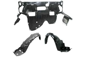 Parts N Go 2008-2012 Accord Sedan Fender Liner Pair with Undercover Splash Guard - 74111TA0A00, 74100TA5A00