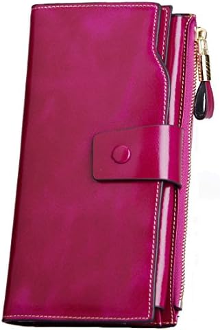 Aojiao Wallets for Women RFID Blocking Clutch Wallet Card Holder Ladies Purse