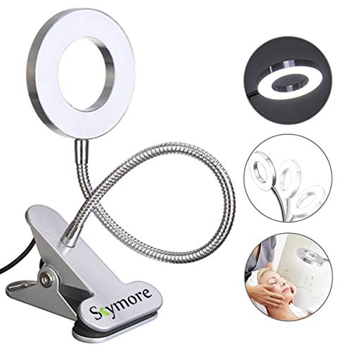Skymore LED Book Light, Clip Reading Light, USB Interface, 2 Brightness(Warm/White) with Eye Protection, Perfect for Night Reading, Tattoo, Nail Art & Eyebrow Make Up Tattoo Lamp - Thumbnail 2