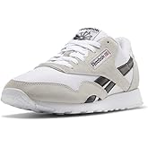 Reebok Mens Classic Nylon Footwear, White/Black, 9.5 US