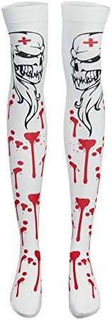DAYSEVENTH Halloween 1 Pair Womens Wind Thigh High Socks Stockings Over The Knee