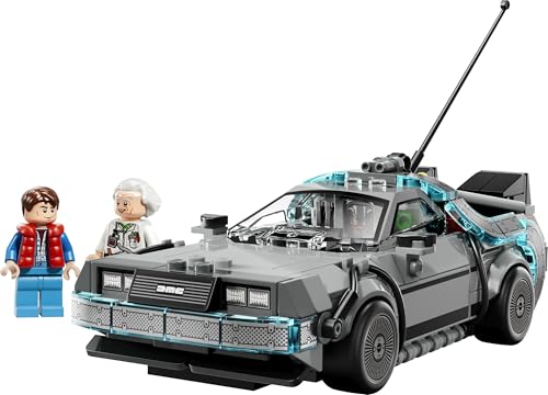 LEGO Speed Champions Zeitmaschine aus Zurück in die Zukunft - Kinder Spielzeug mit Automodell und 2 Minifiguren - Marty McFly und Doc Brown - Kreatives Geschenk für Kinder ab 9 Jahren - 77256 9
