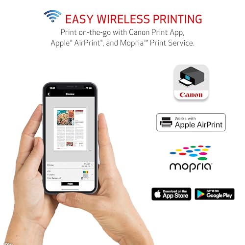 Canon PIXMA TR4720 All-in-One Wireless Printer, Home Use with Auto Document Feeder, Mobile Printing and Built-in Fax, Black