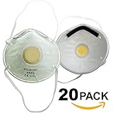 DCM Particulate Respirator Anti-dust Paint Mask with Valve Respiratory Protection 20-Pack
