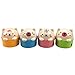 8pcs Lovely Cute Cartoon Animal Pussy Cat Owl Pencil Sharpeners with Double Sharpener Holds for Kids CSPRING