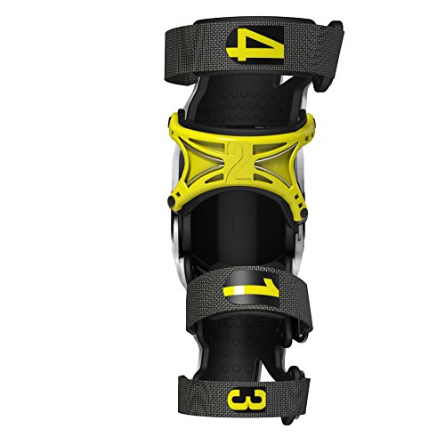 Mobius X8 Knee Braces (MEDIUM) (WHITE/ACID YELLOW)