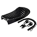 Senkauto Hump Cafe Racer Vintage Seat Cushion with 230 MM LED Brake Turn Tail Light Frame Hoop for Suzuki GS Yamaha XJ XS Honda CB CL (Seat w/ LED Hoop)