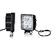 TTX LIGHTING 27Watts Square 4 Inch LED Work Light 30 Degree Spot Beam 1650 Lumens DC 9-75V for 4X4 UTV RZR Teryx Rhino Jeep Tractor Truck fork lifter Boat 1-Year Warranty (Pack of 1)