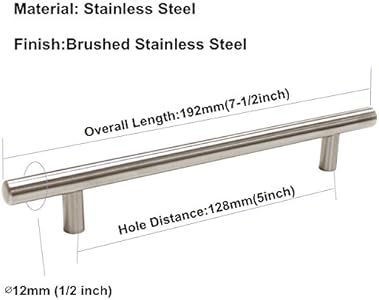 goldenwarm 20x T Stangengriff Möbelgriffe Hohle Edelstahl Küchenschrank