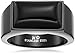Men's Black-Tone Stainless Steel Black Onyx Ring