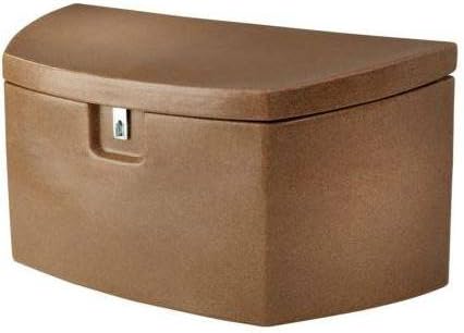 Plastic Deck Box, Outdoor Storage - 7 Cu. Ft, Medium Wood