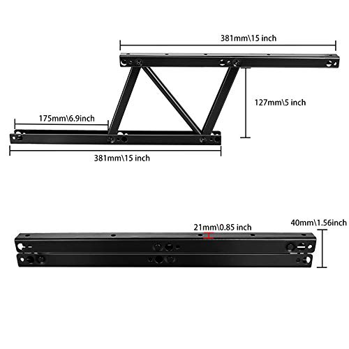 Coffee Table Lift Top Hardware Heavy Duty Table Lift Top Mechanism, Black Lift Up Top Hinge