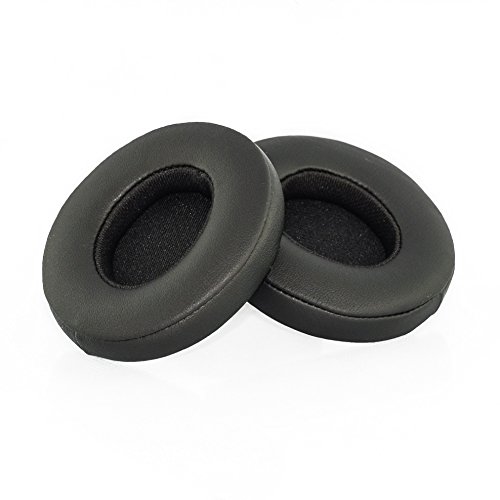 Replacement Ear Pads for Beats Solo 2 wired and Solo 2 Solo 3 wireless Headphones With Exclusive AHG Adhesive Tape (BLACK) (Solo 2/3, Black)