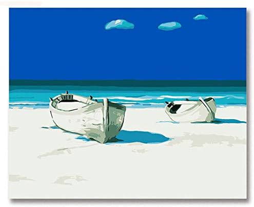 Agolong Ciel Bleu Bateau Ete Plage Paysage Marin Bricolage