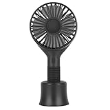 Bbymie Handheld Fan Personal Fan Portable Desktop Table Cooling Fan with USB Rechargeable Battery Strong Wind Electric Fan for Office Room Traveling and Outdoor Activities 3 Speed - Black