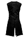 COSFLY Mens Unisex Mid-Long Renaissance Medieval Victorian Waistcoat Vest Costume Split Stage Suit (Black, Large)