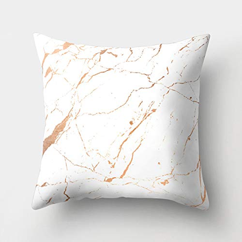 PinShang Polyester Peach Skin Fabric Marble Texture Pattern Throw Pillow Cover 29# 4545cm - Thumbnail 6