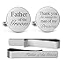 MUEEU Cufflinks - Custom Wedding Cuff Links & Tie Clip for Groom Father